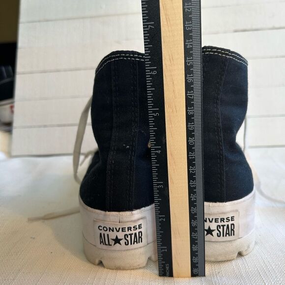 Womens Converse Chuck Taylor All Star Lugged Heel High-Top Sneaker - Black 10.5 - Picture 6 of 8